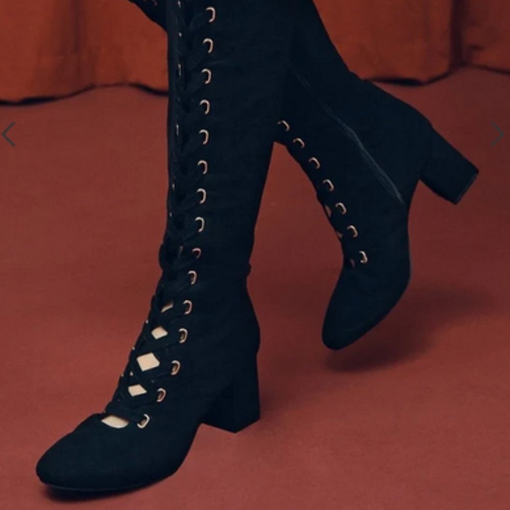 Dauphine Lace-Up Tall Boot